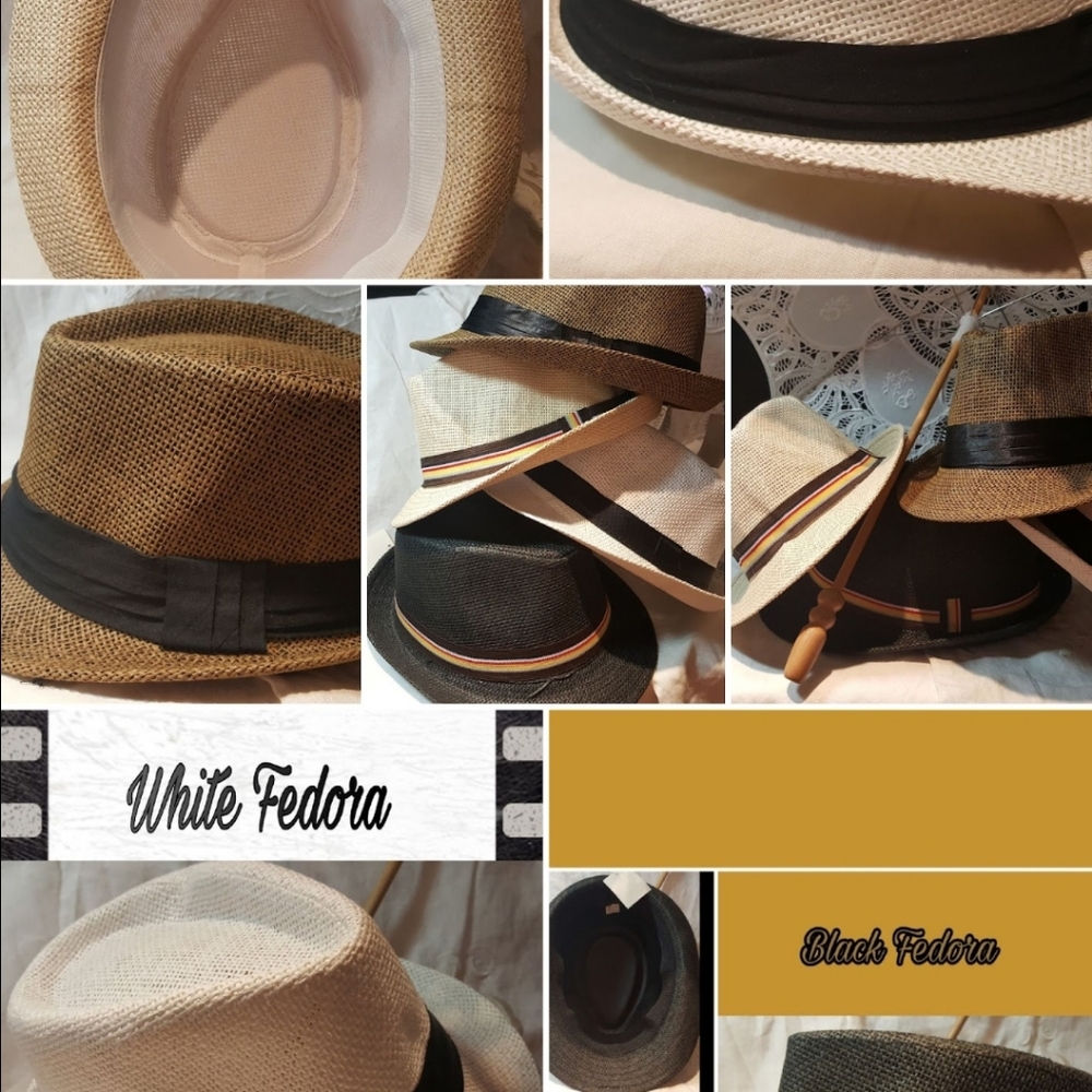 Fedora Short Brim Unisex Hat, 4 Colors  Ribbon Accent, 8-1/2 L X 6 1/2 W - Picture 12 of 16